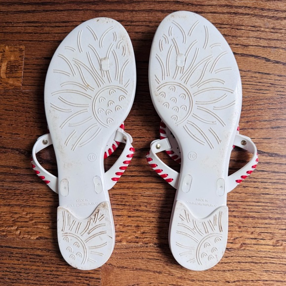Jack Rogers Georgica Jelly Sandals - Red, White & Blue – Women’s Size 10 - Picture 3 of 7